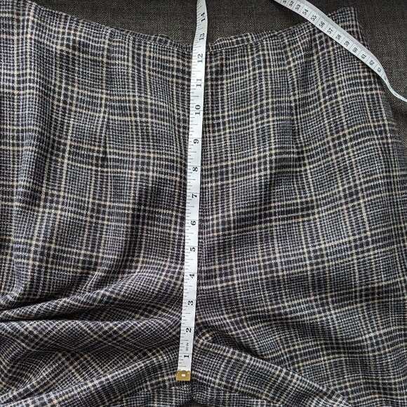 Roland Mouret Tayport Checked Bamboo Wide-leg Pants In Gray - Picture 10 of 16